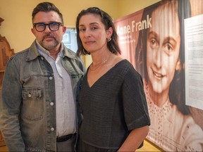 Jeremy and Carrie Wreford, co-owners of Bradshaws, are the sponsors of an exhibit about Anne Frank currently available at the Stratford Perth Museum. They are among a group of community members who have collaborated to make the exhibit free of charge to local students following “unsettling anti-Semitic incidents” at a Stratford school. Chris MontaniniStratford Beacon Herald