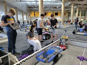 ABJ's Robotics Team was pleased to make it to the semi-finals at this year's VEX World Championship in Dallas, Texas. Photo Supplied