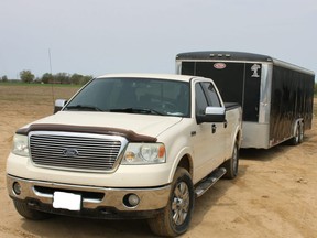 Essex OPP provided a photo of this pickup truck and trailer, which are among the stolen items sized by OPP on Thursday.