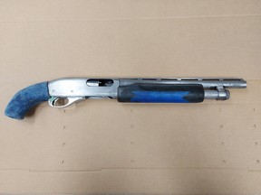 North Bay police seized this sawn-off shotgun following an investigation into a robbery Tuesday.
Submitted Photo
