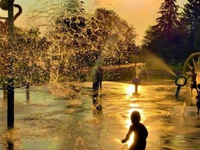 Belleville is opening West Riverside Park Splash Pad at 344 Moira St. East -- as photographed here in August 2021 -- and two others across the city this Friday to help city families beat the heat. The municipally operated splash pads are open to everyone and there is no charge. DEREK BALDWIN FILE