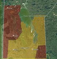 Overland flood watch in yellow, overland flood warning in red. (supplied photo)