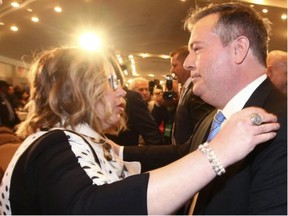 Jason Kenney meets supporters after speaking at Spruce Meadows in Calgary on Wednesday, May 18. JIM WELLS/Postmedia