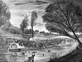 The Victoria Day Disaster in London, Ontario, as depicted by the Toronto Litho Company on June 13, 1881.