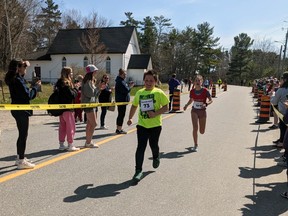 Two students from Nobel Public School run the three-kilometre route in the Caverhill Road Race. It's the first time since 2019 the spring event was back after the COVID pandemic cancelled it the last two years.
Submitted Photo