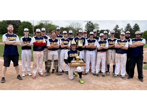 College Avenue earned silver Tuesday at the WOSSAA baseball championships in London. (Submitted photo)