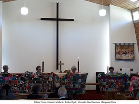 Good Shepherd members created afghans which were donated to Rowan House