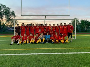 Chippewa Secondary School claimed the NDA senior boys soccer title Tuesday against St. Joseph-Scollard Hall, winning 1-0. Chippewa will compete for the AAA Northern Ontario Secondary School Athletics (NOSSA) in Sudbury and SJSH will travel to Sault Ste. Marie to compete for the AA title.