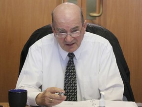 Member Ian MacKenzie attends a meeting of Sault Ste. Marie Police Services Board on Thursday, May 26, 2022 in Sault Ste. Marie, Ont. (BRIAN KELLY/THE SAULT STAR/POSTMEDIA NETWORK)