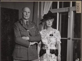 •	The Earl of Athlone and Her Royal Highness Princess Alice before leaving Rideau Hall and Canada once the Earl’s term of office as Governor General in Ottawa expired in 1946. Photograph – Frank Tyrell, courtesy National Film Board/Library and Archives Canada