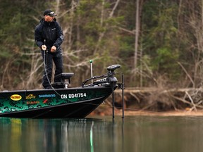 Jeff Gustafson has fun with the latest in fishing technology when he is on the water.