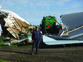 Robert Gaston, a dairy farmer from Sarsfield, who lost his two machinery sheds