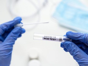 A COVID-19 PCR test.