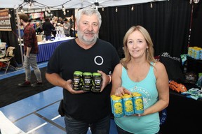 Rick and Jan Kieziak of the Cold Lake Brewing and Distilling Co. at the Fort McMurray Spring Trade Show at MacDonald Island Park on Sunday, May 1, 2022. Vincent McDermott/Fort McMurray Today/Postmedia Network