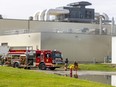London firefighters are shown at the scene hours after an early morning fire at the Cargill chicken-processing plant in London. Photograph taken on Monday May 23, 2022. Mike Hensen/The London Free Press