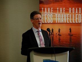 Owen Sound Mayor Ian Boddy speaking at chamber of commerce luncheon Friday, May 6, 2022 in Owen Sound, Ont. (Scott Dunn/The Sun Times/Postmedia Network)