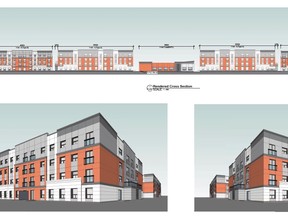 A rendering of the proposed BCK apartments in Owen Sound Ont. (Screen grab from May 9, 2022 council agenda.)