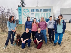 AIWC staff members take a group photo at their facility. The organization is running their annual Wildlife Baby Shower, hoping to raise funds for the expected busy summer season ahead. Photo courtesy of AIWC.