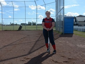 Jarilyn Craig is off to North Dakota to start college after being scouted by the Bismarck State Mystics and earning a scholarship to help her with tuition. Photo by Riley Cassidy/The Airdrie Echo/Postmedia Network Inc.