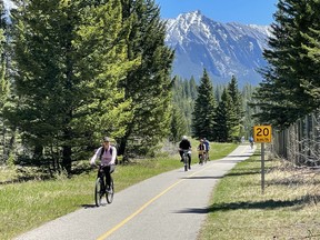 Built on the success of the cycling opportunities that arose on the Bow Valley Parkway during the COVID-19 pandemic in 2020 and 2021. Parks Canada launched their new Bow Valley Parkway Cycling Experience on May 1, 2022. The route will now be open to the public for a 17 km of cycling only section on the Bow Valley Parkway. File photo Marie Conboy/ Postmedia.