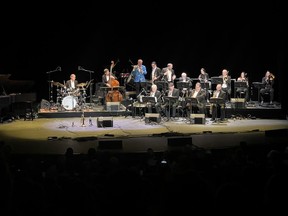 A performance by the Alberta All-Star Jazz Orchestra welcomed the local community at the Sunday show on May 8, 2022 at the Banff Centre's grand opening of the Jenny Belzberg Theatre. The newly revitalized space is set to host many Banff community concerts and events in the future. Photo Marie Conboy/ Postmedia.