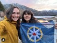 Heather Waterous, and Amaya Cherian-Hall, have begun their plan to bike, hike and canoe from North-West corner of Yellowstone National Park, in Wyoming, USA, all the way to Dawson City, in the Yukon, Canada. The pair will be hiking through Banff National Park in July. Photo submitted.