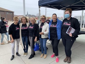 Rhonda Lafosse, left, Alicia Coceck, Arlene Larosa, Lynn Lake, Jennifer Rainbird and Haley Lidster promote the Trenton Memorial Hospital Foundation's BooBash at Quinte West city hall.