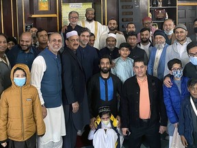 Muslims gather at the Brantford Mosque on Monday to celebrate Eid al-Fitr, marking the end of Ramadan, the month of fasting. The celebration began with morning prayer. Submitted