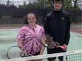 Brantford Collegiate Institute's Amelia Jackson and Ashton Spivak captured singles championships at the Athletic Association of Brant, Haldimand and Norfolk senior tennis tournament on Tuesday at the Dufferin Club.