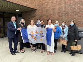 Mental Health Week was the focus of a flag-raising and barbeque at the Civic Centre in Chatham Wednesday morning. The 11th annual event was organized by the Mental Health Network of Chatham-Kent.