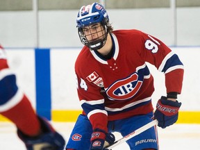 Forward Porter Martone of the Toronto U16 Jr. Canadiens was chosen fifth overall by the Sarnia Sting in the 2022 Ontario Hockey League draft. (Raine Hernandez/OHL Images)