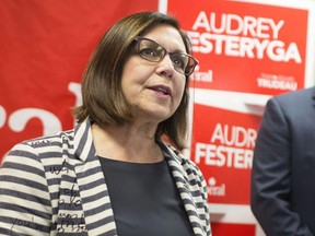 Audrey Festeryga, shown during her 2019 campaign as the federal Liberal candidate in Essex, has withdrawn from the race as a candidate for the provincial Liberals in Chatham-Kent--Leamington.