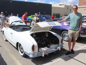 Darreb Soucie displayed his 1964 Volkswagen Karman Ghia at RetroFest for the first time on Saturday. PHOTO Ellwood Shreve/Chatham Daily News