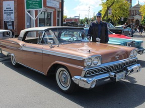 Neal Hendrie, 81, was glad to have his 1959 Ford Retractable Hardtop at RetroFest in downtown Chatham on Saturday. Ellwood Shreve/Chatham Daily News