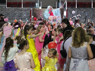The magic wands seem to be having their desired effect, as off in the distance princesses are appearing, at the first ball since 2019. Photo on Sunday, May 1, 2022, in Cornwall, Ont. Todd Hambleton/Cornwall Standard-Freeholder/Postmedia Network