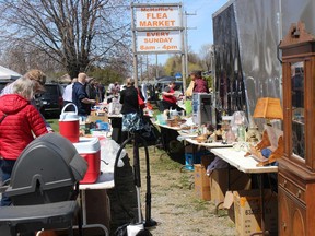 A busy day at McHaffie Flea Market included lots of shoppers and vendors outside on a perfect spring day. Photo on Sunday, May 1, 2022, in Morrisburg, Ont. Todd Hambleton/Cornwall Standard-Freeholder/Postmedia Network