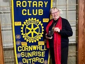 Handout/Cornwall Standard-Freeholder/Postmedia Network
Bette Miller received the Mamma Mia award from the Rotary Club Cornwall Sunrise on April 20, 2022.