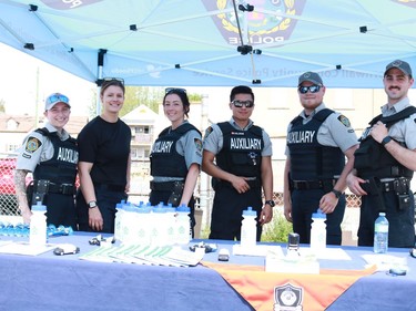 Cornwall Police Service auxiliary officers at the open house educating the public on police services on Thursday May 12, 2022 in Cornwall, Ont. Laura Dalton/Cornwall Standard-Freeholder/Postmedia Network