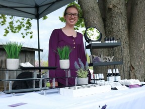 Lexi Wilton, founder of Lavender Skincare Company at Artisans in the Park on Sunday May 15, 2022 in Long Sault, Ont. Laura Dalton/Cornwall Standard-Freeholder/Postmedia Network
