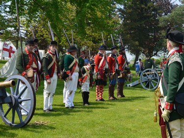 A Revolutionary War Tactical Demonstration re-enactment captured the attention of onlookers on Saturday May 21, 2022 in Cornwall, Ont. Shawna O'Neill/Cornwall Standard-Freeholder/Postmedia Network