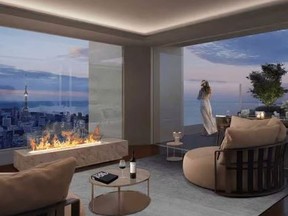A rendering of Toronto's most expensive condo at 1 Bloor St. W.