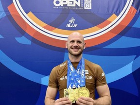 Tristan Parker wins three gold medals and one bronze medal at the Denver International Open for Jiu-Jitsu in May 2022. Supplied Image