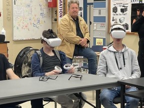 CHSS students participated in a six-week pilot program, experiencing virtual reality lectures and interactions with professionals.  Catherine Smith