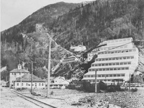 Britannia Mining & Smelter Co.'s Mill No. 3, a concentrator on the side of Mount Sheer at Britannia Beach, B.C., circa 1922. Mill No. 3 is now the centrepiece of the Britannia Mine Museum.