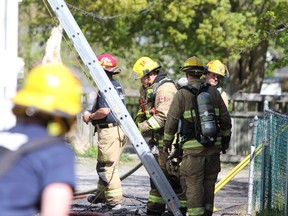 Kingston Fire and Rescue respond to 525 Macdonnell St. in Kingston, to extinguish a structure fire on Tuesday.