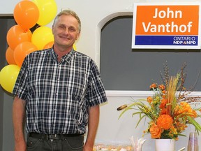 Timiskaming-Cochrane NDP candidate and incumbent John Vanthof opened his Kirkland Lake campaign office Thursday.