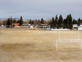 The Matthew Halton High School Field, also the home field to the Pincher Creek Mustangs Football Club, is not up to playable standards at the moment.