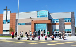 On May 5, the staff at La Renaissance was present to welcome visitors to the first open house at their new school.