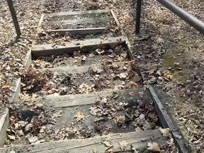 Steps at Massey Mouth Park were damaged by an ATV making them unsafe for use at this time.