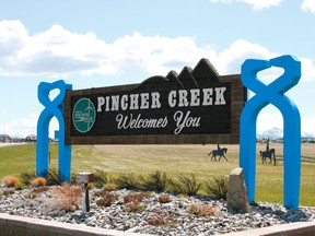 Pincher Creek sign